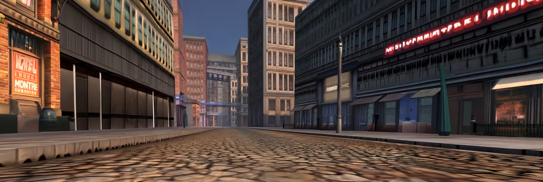 feesh sitting on a sports car in an empty downtown street