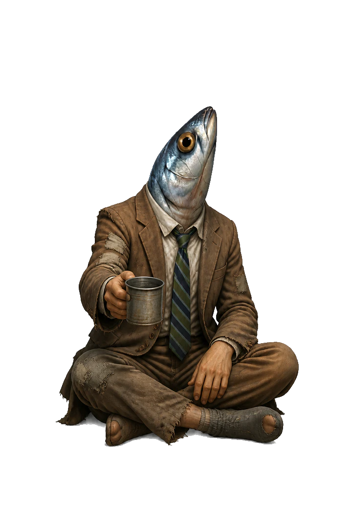 NOTHING: An empty cup and one bad suit.